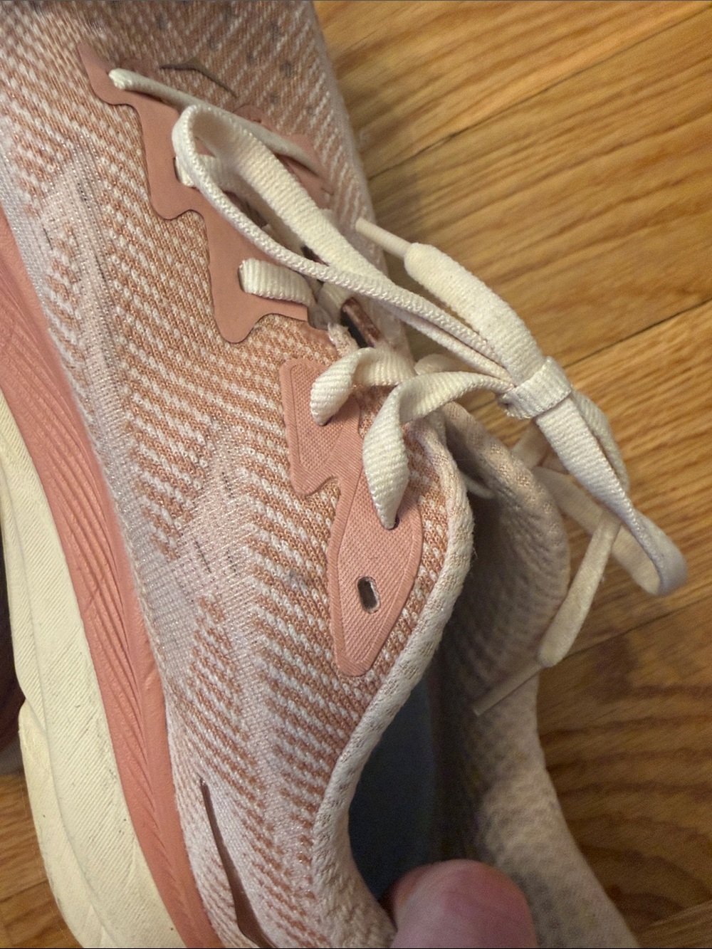 Hoka Clifton Women's Rose Gold Pink Running Sneakers Shoes sz 9.5 reg width - Picture 9 of 13